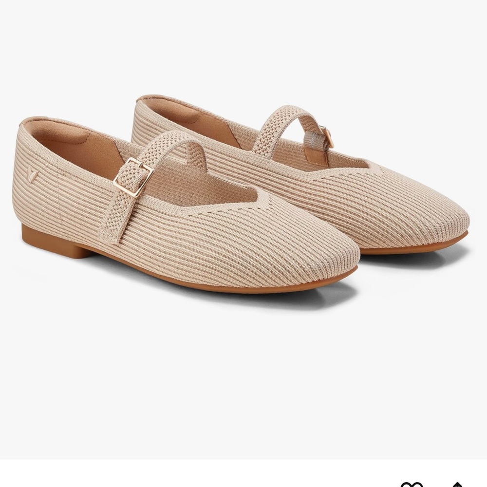 Women's Beige Mary Jane Flats
